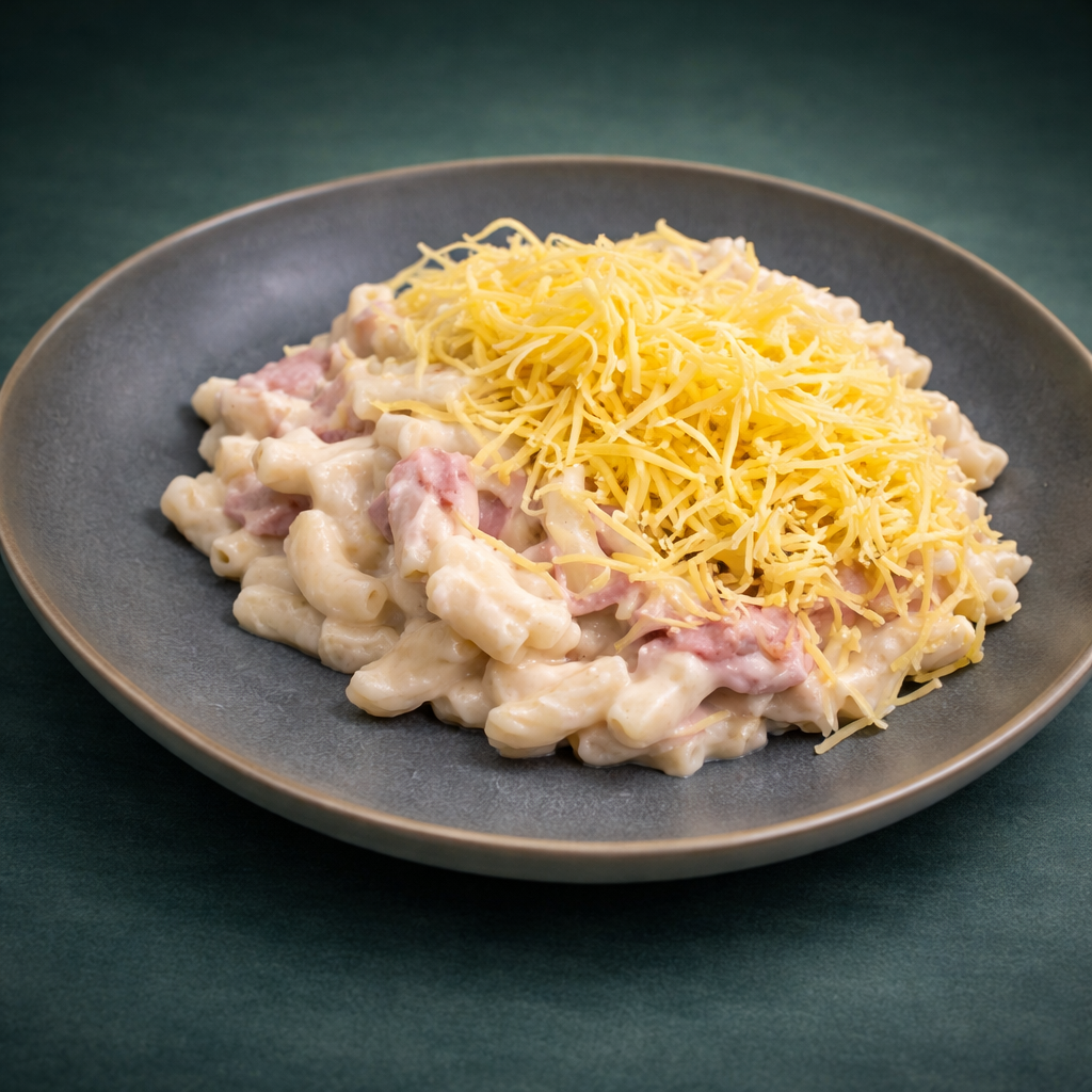 Macaroni met kaas & ham